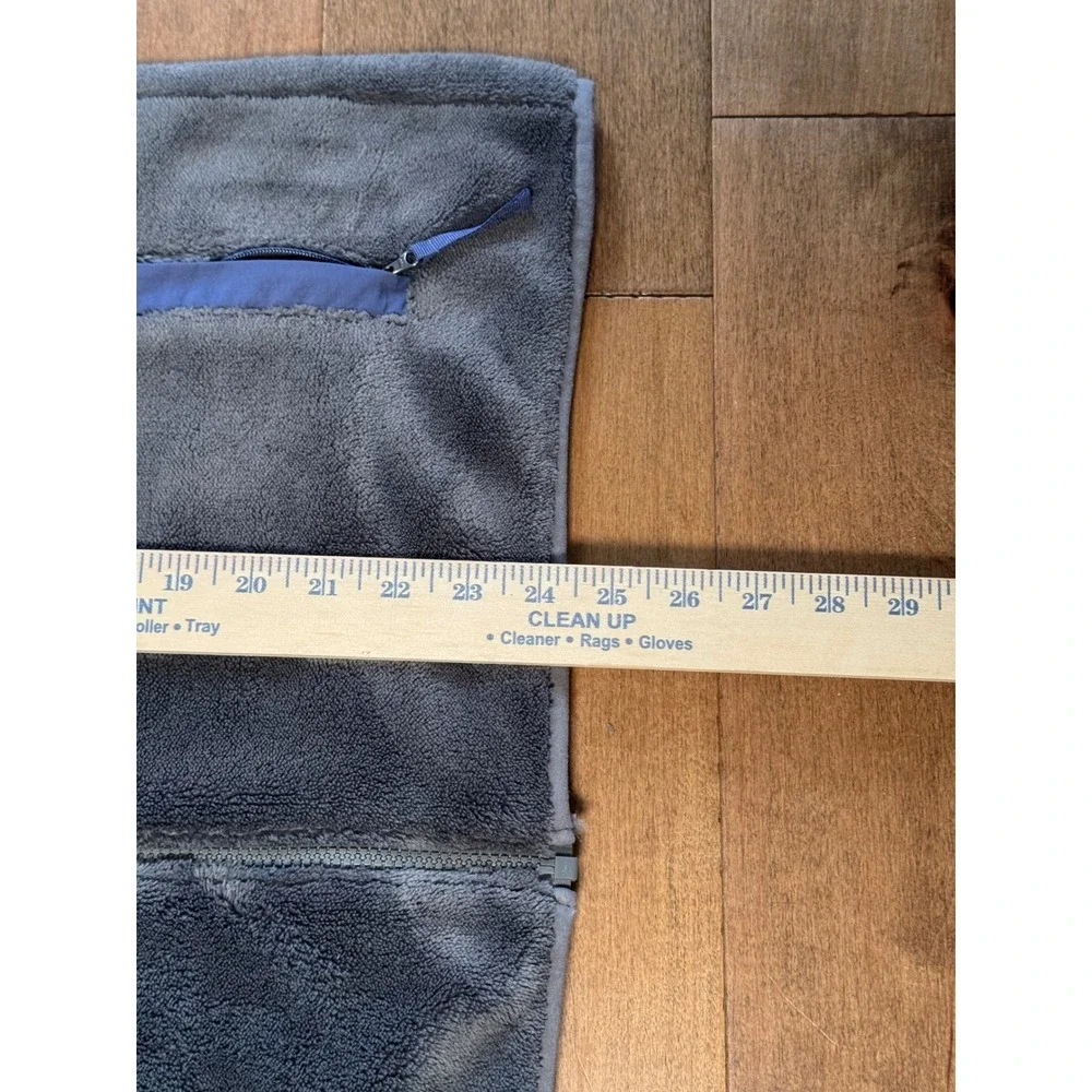 L.L. Bean Hi-Pile Fleece Zip Up Jacket Women's L Pet Gray Blue Outdoor 505922‎